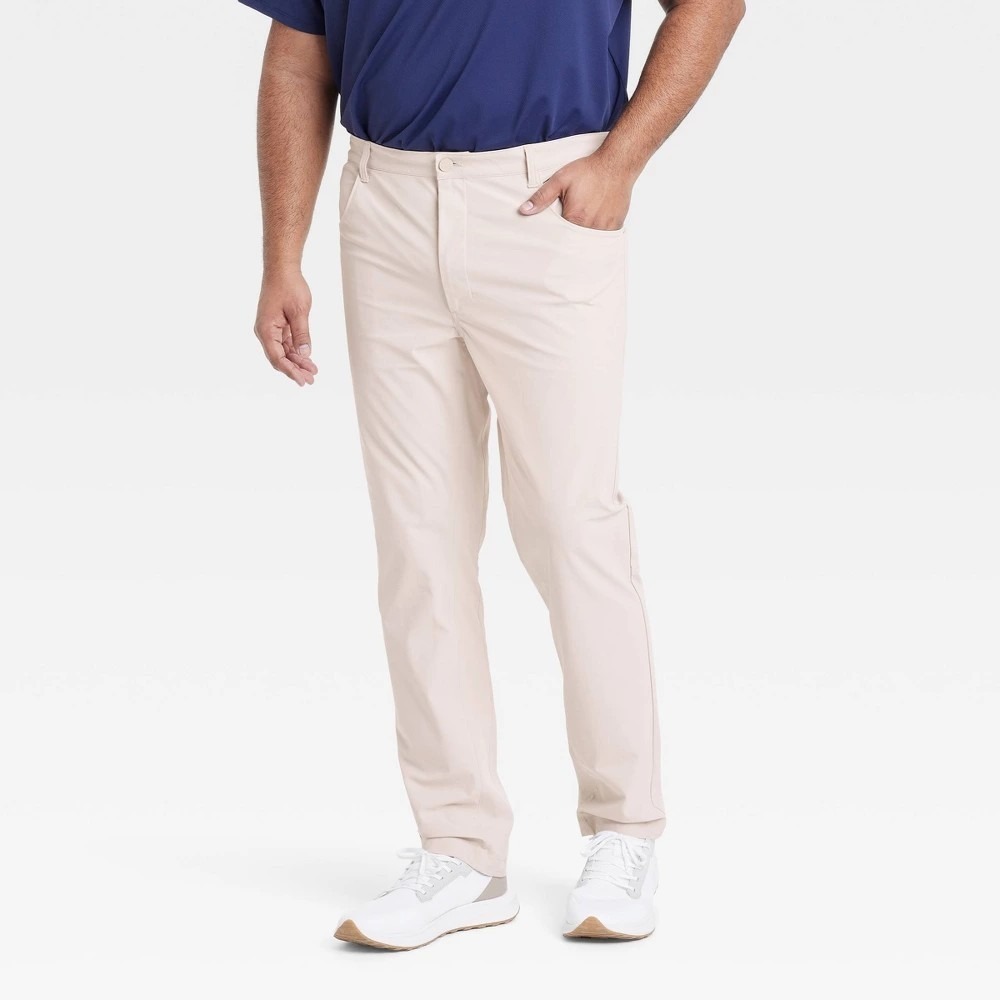 All in Motion Mens 360 Slim Fit 5-Pocket Pants Gray 40x32 Moisture Wicking